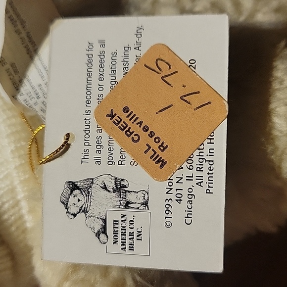 Vtg 93 Kitties Polar Bear Knitted Scarf Hat Movable Arms Legs - Picture 7 of 7